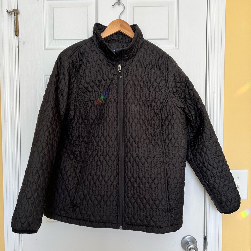 Lands End 1X (16-18W) primaloft coat black